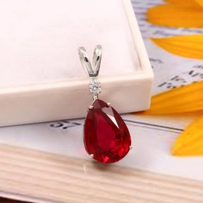 Ruby and Silver Jewelry Set