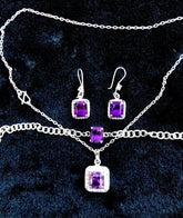 Amethyst earring set