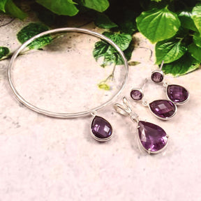 Alexandrite and Silver Jewelry Set